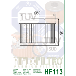 Filtre à huile Hiflofiltro type HF113