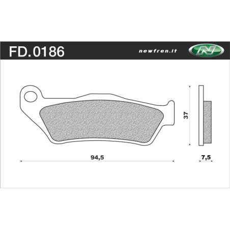 Set of brake pads NEWFREN FD0186BE