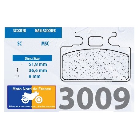 Set of pads type 3009 MSC