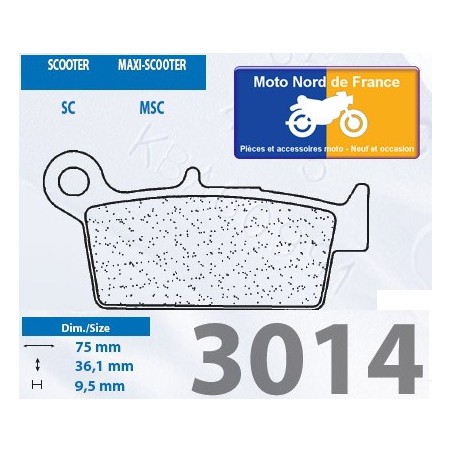 Set of pads type 3014 MSC