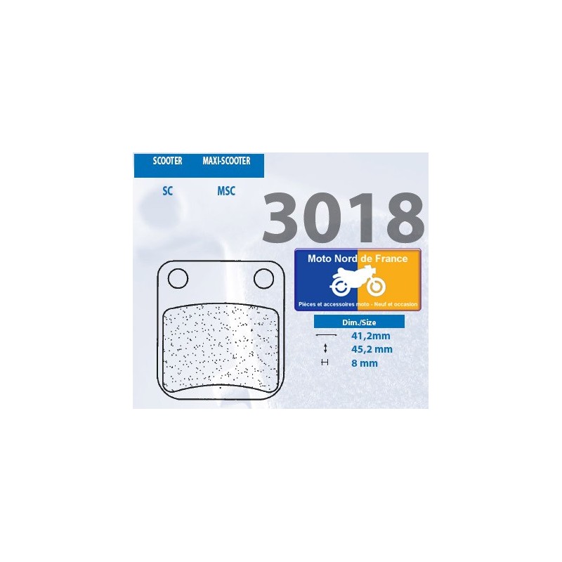 Jeu de plaquettes type 3018 MSC Jeu de plaquettes type 3018 MSC