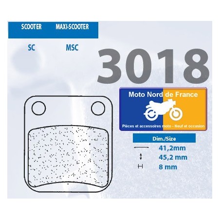 Set of pads type 3018 MSC