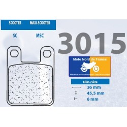 Set of rear pads for Peugeot 50 Speedfight 2 liquide 2001-2008