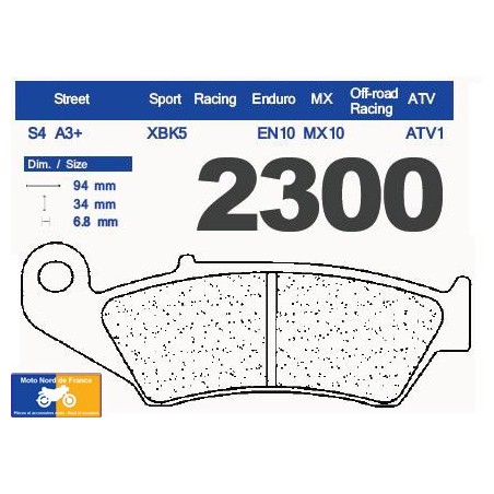 Jeu de plaquettes type 2300 XBK5