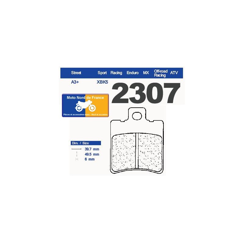 Set of pads type 2307 XBK5 Set of pads type 2307 XBK5