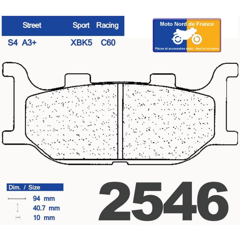 Jeu de plaquettes type 2546 XBK5