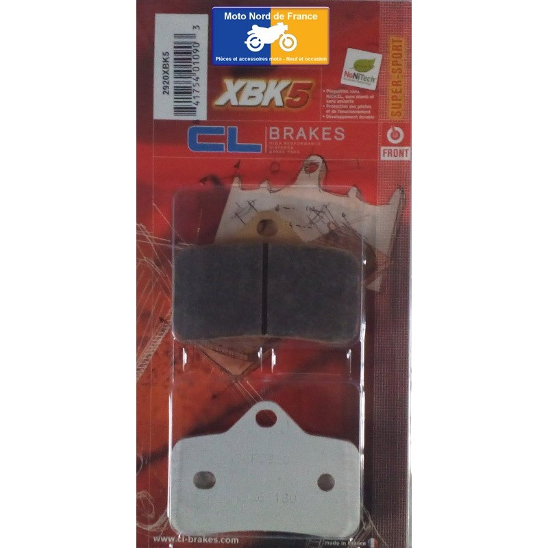 Set of brake pads type 2920 XBK5 for special caliper Spipegler 4 pistons