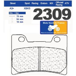 Plaquettes de frein Carbone Lorraine type 2309 XBK5