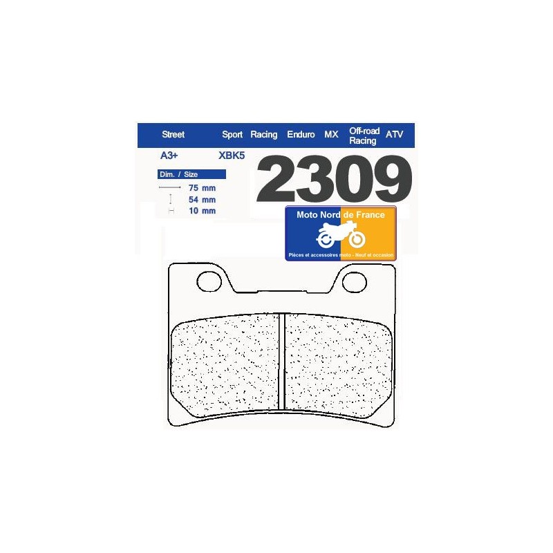 Carbone Lorraine front brake pads type 2309 XBK5