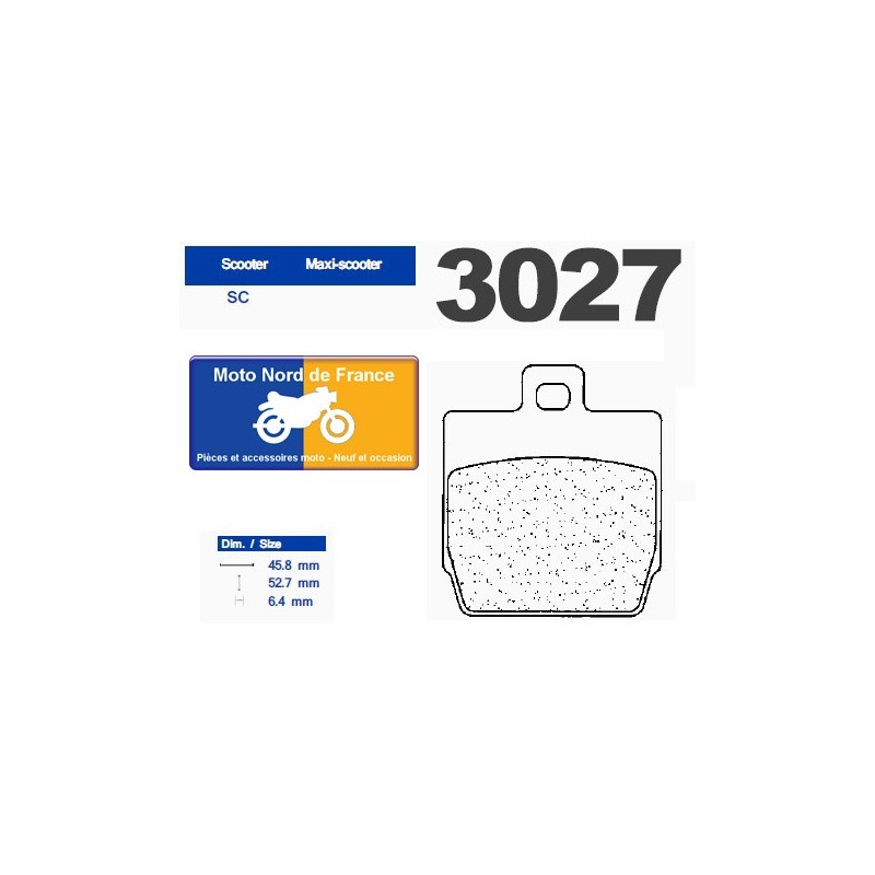 Jeu de plaquettes type 3027 SC Jeu de plaquettes type 3027 SC