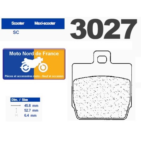 Jeu de plaquettes type 3027 SC