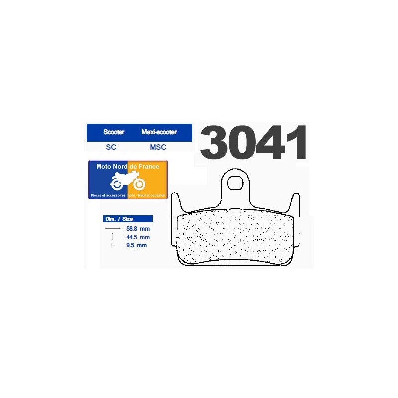 Jeu de plaquettes type 3041 SC Jeu de plaquettes type 3041 SC
