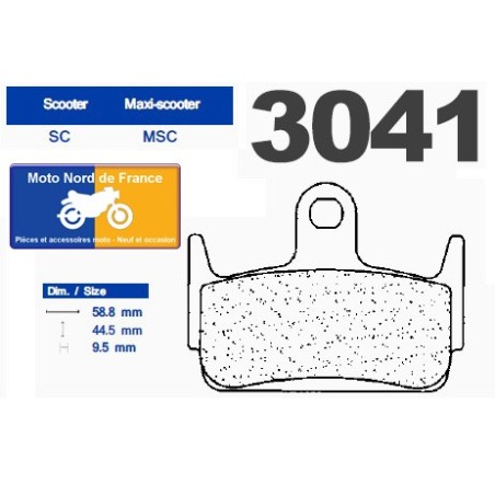 Jeu de plaquettes type 3041 MSC