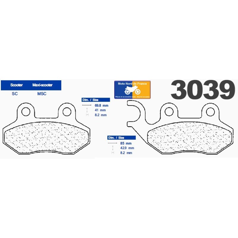 Carbone Lorraine brake pads type 3039 SC