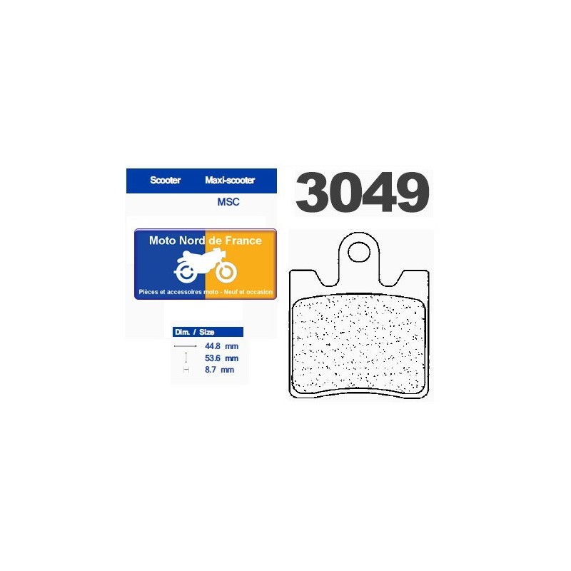 Jeu de plaquettes type 3049 MSC Jeu de plaquettes type 3049 MSC