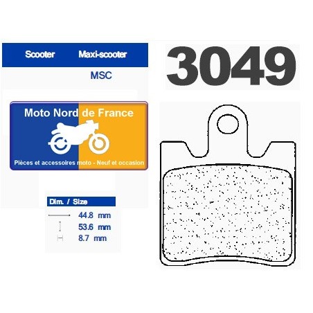 Jeu de plaquettes type 3049 MSC