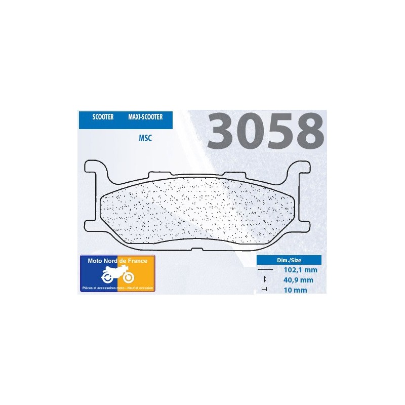 Jeu de plaquettes type 3058 MSC Jeu de plaquettes type 3058 MSC