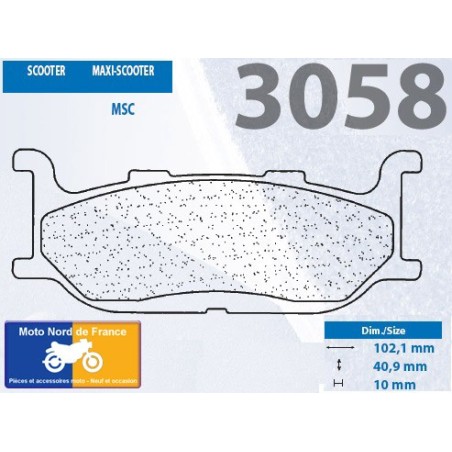 Jeu de plaquettes type 3058 MSC