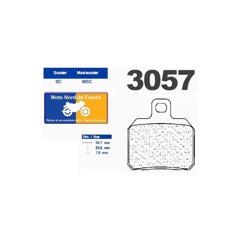Jeu de plaquettes type 3057 SC Jeu de plaquettes type 3057 SC