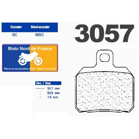 Jeu de plaquettes type 3057 SC