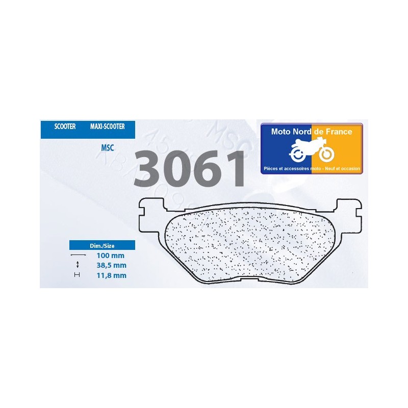 Jeu de plaquettes type 3061 MSC Jeu de plaquettes type 3061 MSC