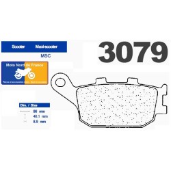 Jeu de plaquettes arrière pour Honda NSS 250 Jazz 2001-2004