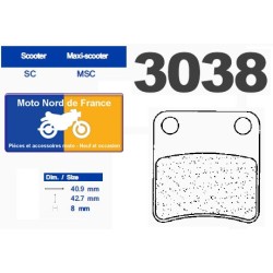 Set of front pads for Sym 50 City Hopper 1999-2002