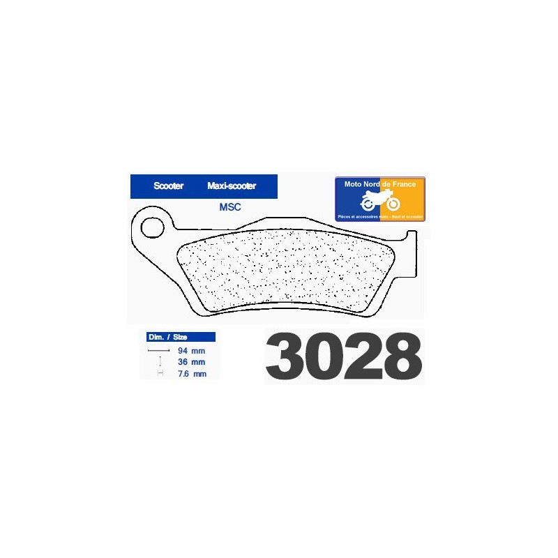 Jeu de plaquettes type 3028 MSC Jeu de plaquettes type 3028 MSC