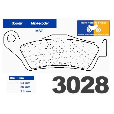 Jeu de plaquettes type 3028 MSC