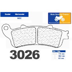 Jeu de plaquettes avant pour Peugeot SV 250 2001-2002