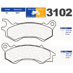 Jeu de plaquettes avant pour Honda NSC 50/110 Vision 2010-2018