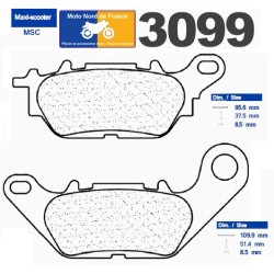 Jeu de plaquettes avant pour MBK 125 Waap 2008+