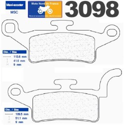 Set of front pads for Yamaha 125 Xenter 2012+