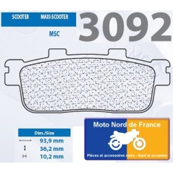 Jeu de plaquettes avant pour SYM GTS 125 Joymax 2006-2009