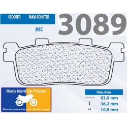 Jeu de plaquettes arrière pour Peugeot 125 / 200 LXR 2010+