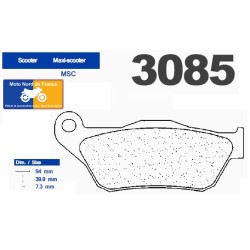 Jeu de plaquettes avant pour MBK 125 Skycruiser 2006-2009