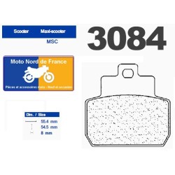 Jeu de plaquettes arrière pour Piaggio 125 MP3 Hybrid 2009-2010