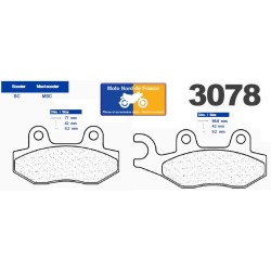 Jeu de plaquettes avant pour Daelim 50 A-Four 2006+