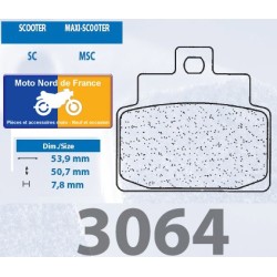 Jeu de plaquettes arrière pour Aprilia 125 / 150 Leonardo 1999+