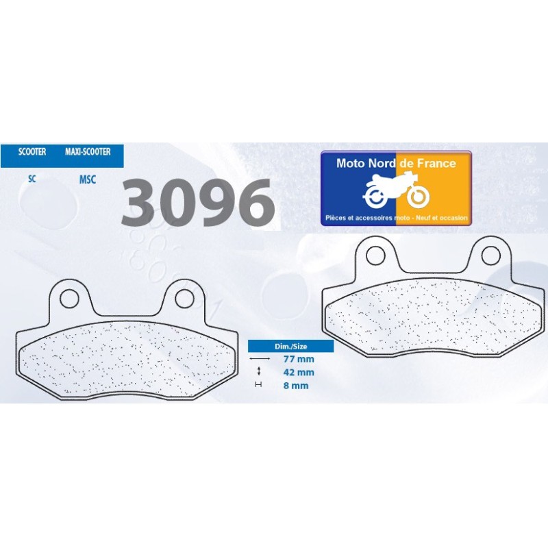 Jeu de plaquettes avant pour Sachs 50 Madass (2T) 2004-2005