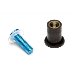 Set of 8 aluminium screws Sifam for fairing color blue