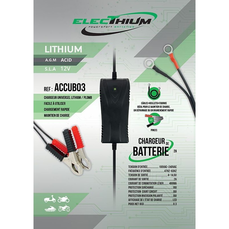 Batterie Lithium YTX14-BS Electhium