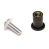 Set of 8 aluminium screws Sifam for fairing color silver