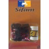 Set of 8 aluminium screws Sifam for fairing color red