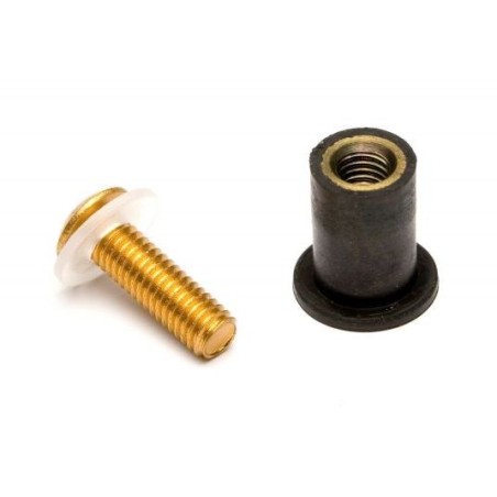 Set of 8 aluminium screws Sifam for fairing color gold