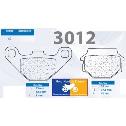 Set of rear pads for Rieju RS2 50 FR 2009-2010