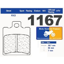 Set of rear brake pads for Aprilia RS 125 /Extrema /Replica 1993-1998