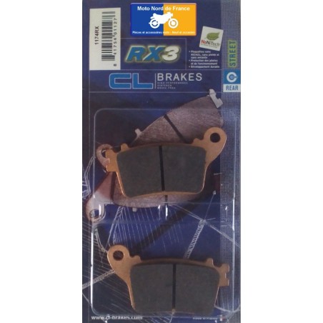 Set of rear brake pads for Honda CBR 600 F 2011+