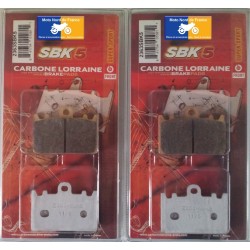 2 Sets of front brake pads for Kawasaki ZXR 400 1991-2002