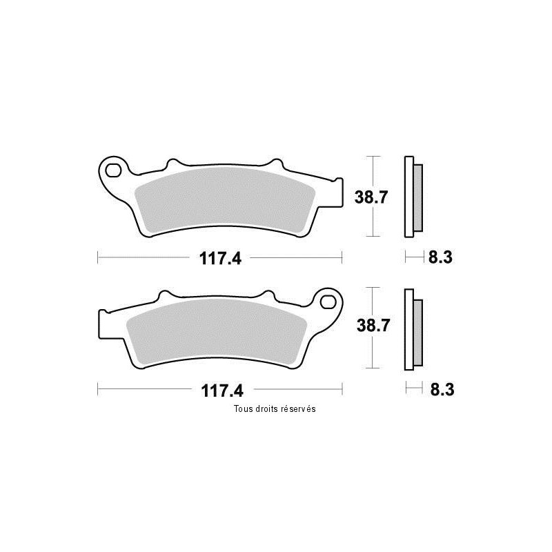 Set of front pads Kyoto for Malaguti 250 Madison S 1999-2003